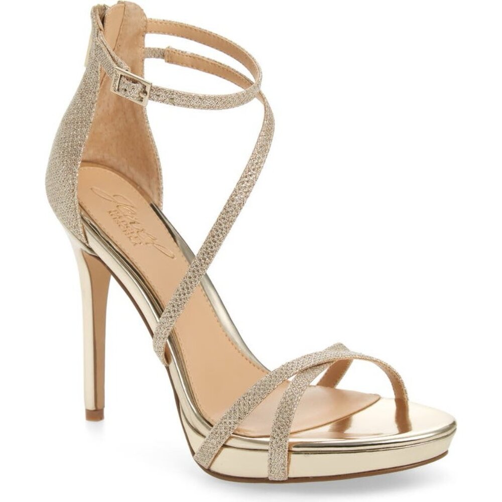 Badgley Mischka Galen Platform Glitter Heels Size 11 New $110